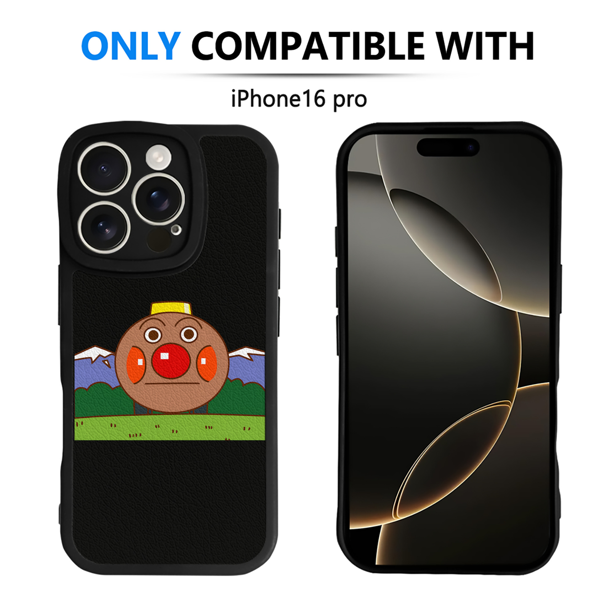 （画像用） アンパンマン Anpanman 【iPhone 16シリーズ対応】シリコンスマホケース（レザー調） 材質：シリコン